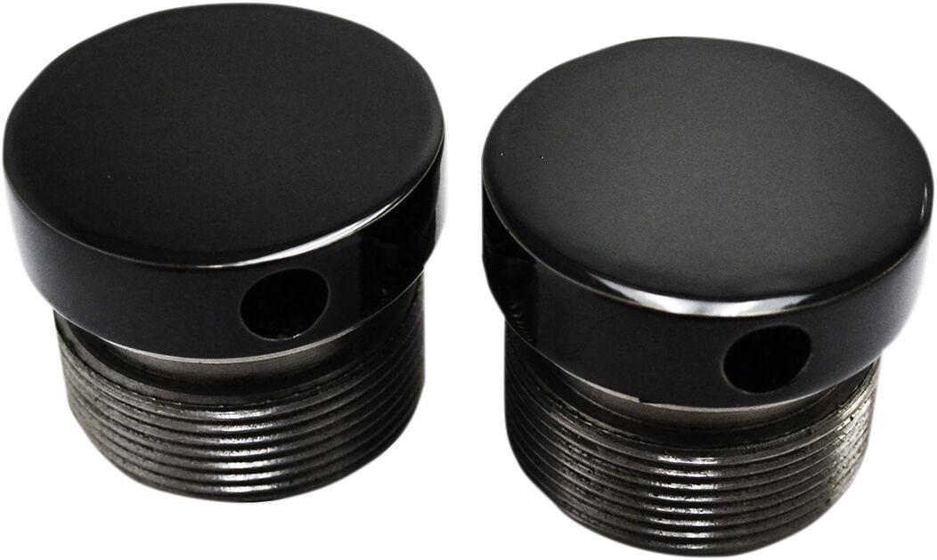 LA-7504-39B - LA Choppers Flush-Mount Fork Caps For Harley Davidson FXDB 1340 1991-1992 - Black