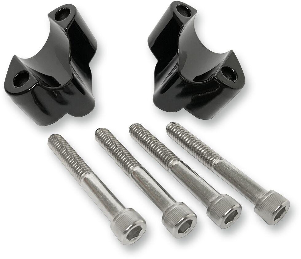 LA-7433-01B - LA Choppers Handlebar Riser Extensions For Harley Davidson XL1200CX 2016-2019 Riser 1" - Black