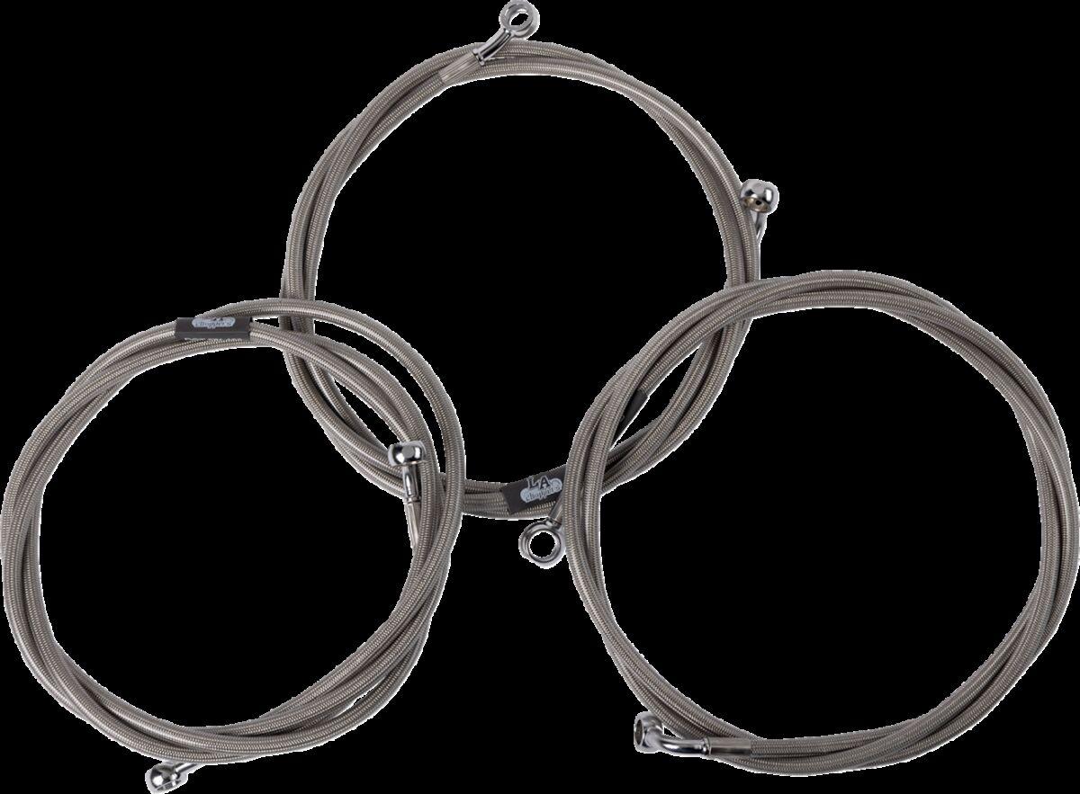 LA-8059B16 - LA Choppers Brake Line Kit For Harley Davidson FLHRXS 1868 ABS 2024 15-17 FL 24+ Chrome