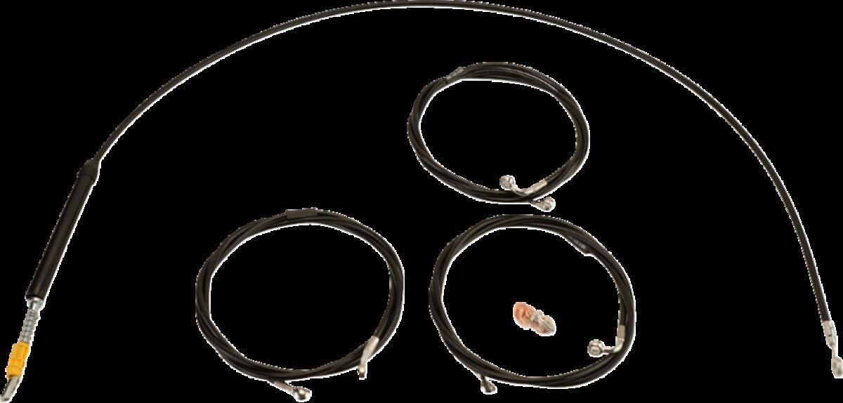 LA-8059KT-08B - LA Choppers Standard Black Vinyl Handlebar Cable/Brake Hose Kit For Harley Davidson FLHX 1923 ABS 2024-2025 Standard - Black