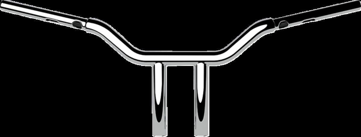 LA-7346-10 - LA Choppers One Piece Kage Fighter Straight Riser Handlebar For Harley Davidson FLFBS 1923 ABS 2025 25.5 cm (10") - Chrome