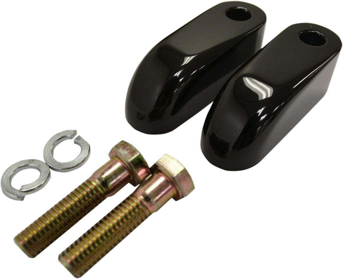 LA-7416-02B - LA Choppers Handlebar Riser Pullback Extension Kit 2" Rise - Black