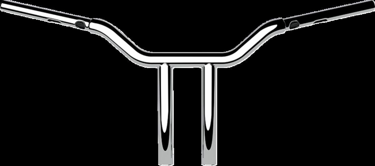 LA-7346-12 - LA Choppers One Piece Kage Fighter Straight Riser Handlebar For Harley Davidson FLFBS 1923 ABS 2025 30.5 cm (12") - Chrome