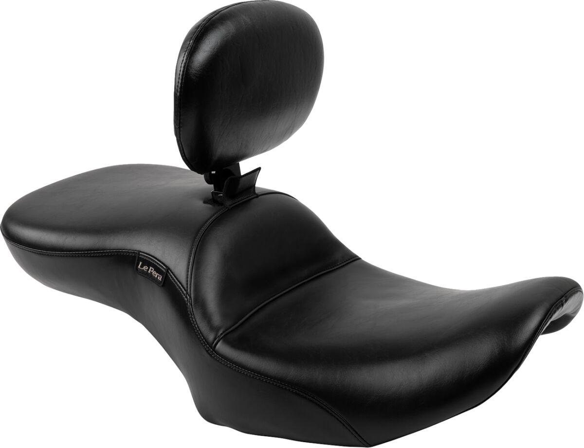 LV-957BRS - LE Pera Maverick Seat With Backrest For Harley Davidson FLHX 1750 ABS 2023 Smooth - Black