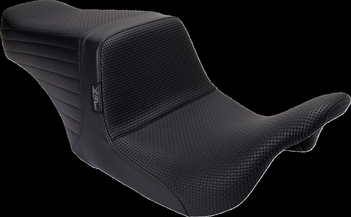 LKU-587BW - LE Pera Tailwhip Up Front Seat For Harley Davidson FLH 1868 ABS 2021 Basketweave - Black