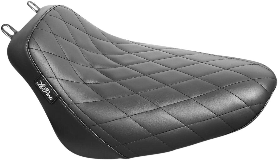 LYX-007DM - LE Pera Bare Bones Solo Seat For Harley Davidson FLDE 1750 ABS 2018-2020 Diamond Stitch - Black