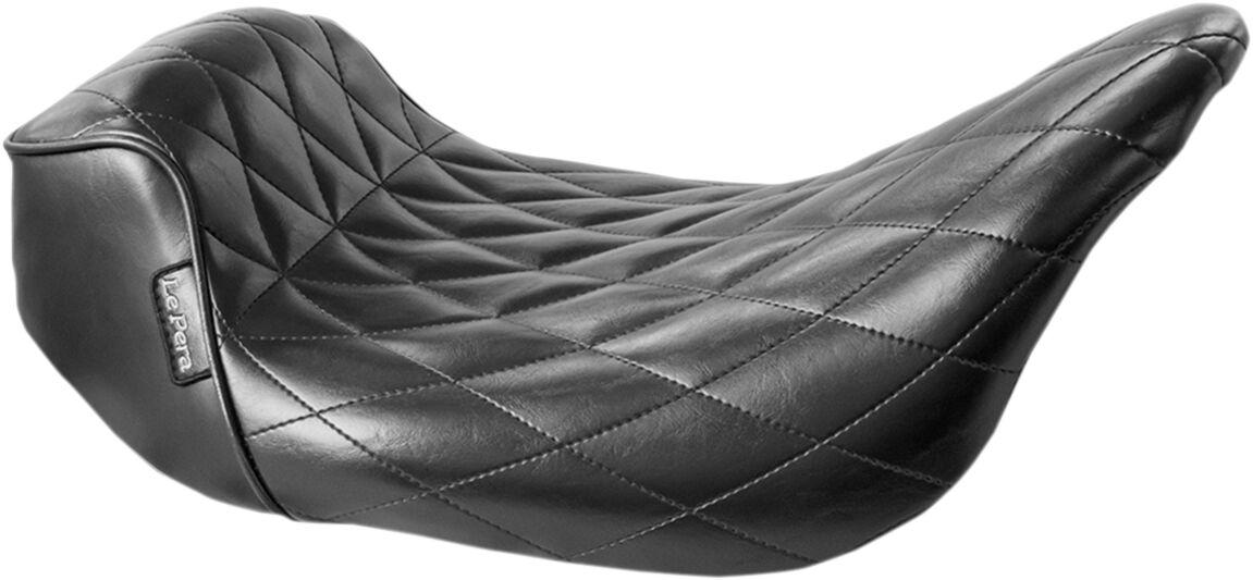 LK-327DM - LE Pera Sprocket Solo Seat For Harley Davidson FLH 1868 ABS 2021 Diamond - Black