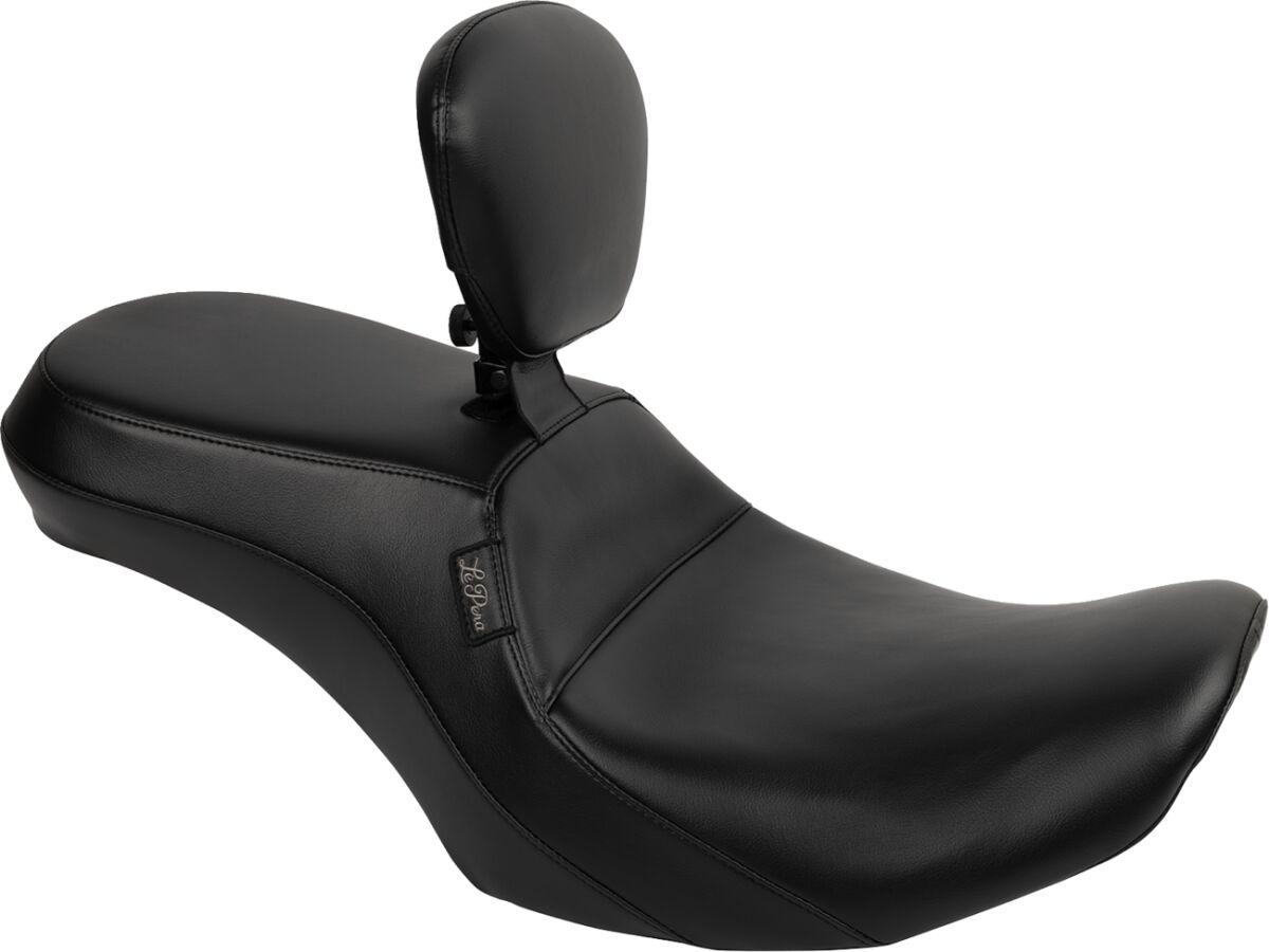 LV-997BR - LE Pera Outcast 2-Up Seat With Backrest For Harley Davidson FLHX 1750 ABS 2023 Plain - Black