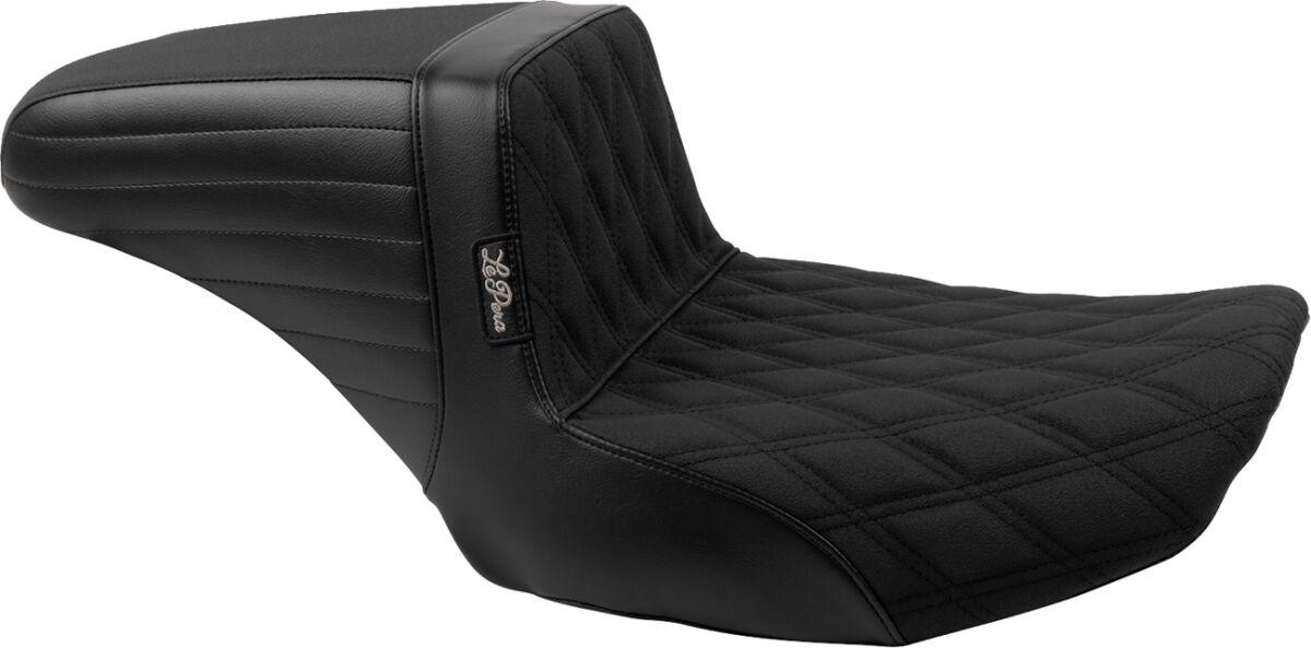 LV-597DDGP - LE Pera Kickflip Seat For Harley Davidson FLHX 1750 ABS 2023 Double Diamond/Gripper - Black