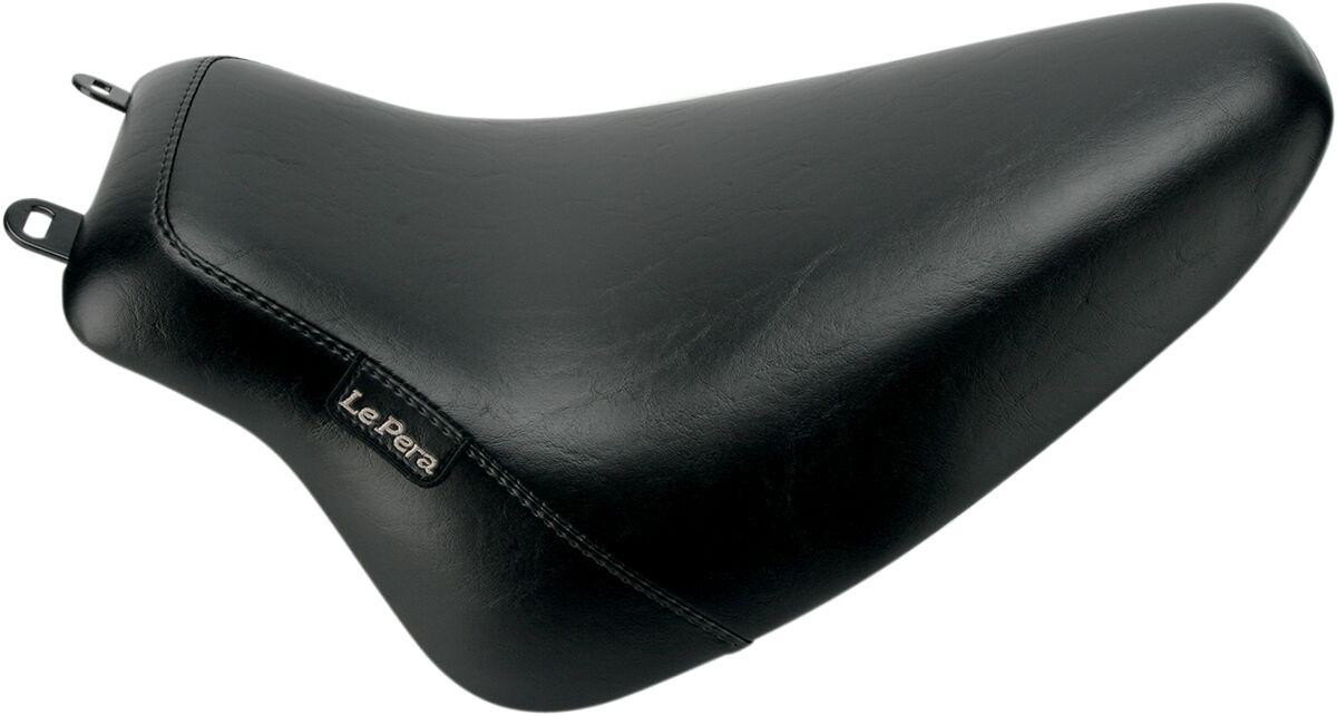 LXE-007 - LE Pera Bare Bones Solo Seat For Harley Davidson FLSTC1584 2008-2011 Smooth - Black