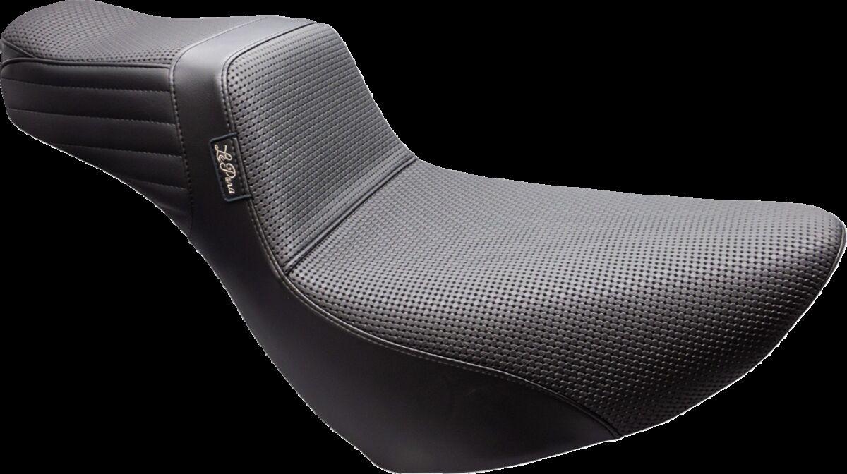 LYR-580DLBW - LE Pera Tailwhip Daddy Long Legs Low Rider Seat For Harley Davidson FLSB 1750 ABS 2018-2024 Basketweave - Black