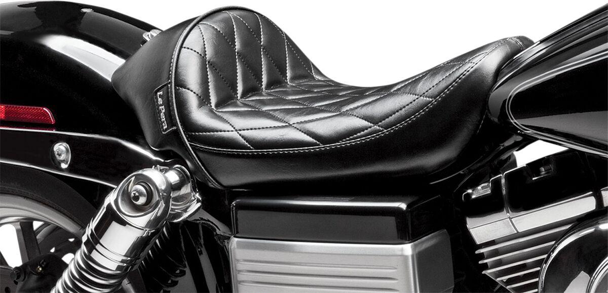 LK-421DM - LE Pera Stubs Cafe Seat For Harley Davidson FLD 1690 2012-2013 Diamond - Black