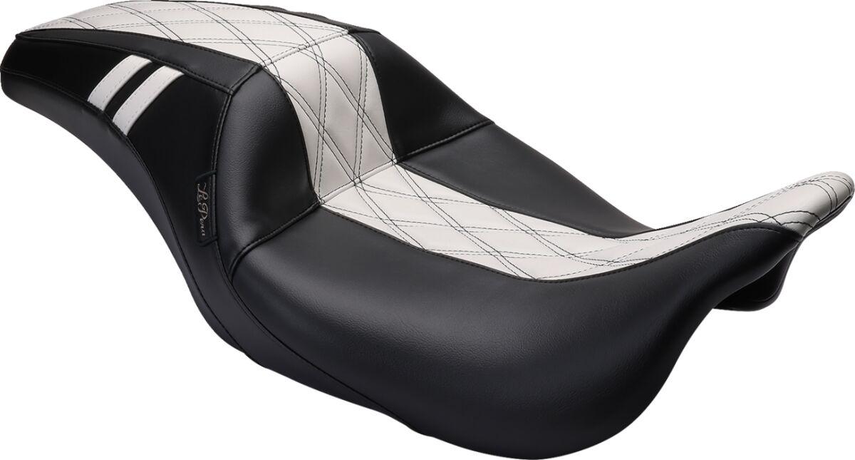LK-987GT1 - LE Pera Outcast GT Seat For Harley Davidson FLH 1868 ABS 2021 Double Diamond - Black/White