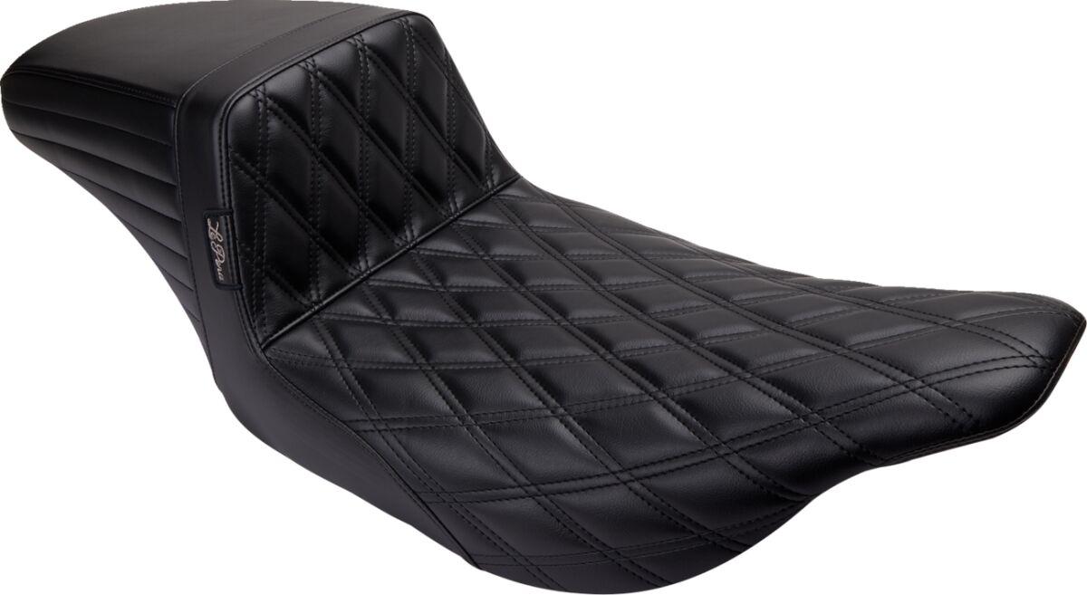 LH-597DD - LE Pera Kickflip Seat For Harley Davidson FLHT 1340 1997-1998 Double Diamond - Black