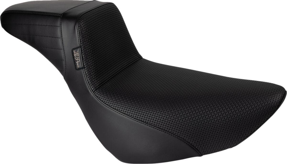 LYR-590DLBW - LE Pera Kickflip Daddy Long Legs Low Rider Seat For Harley Davidson FLSB 1750 ABS 2018-2024 Basketweave - Black