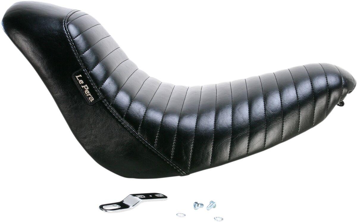LK-007PT - LE Pera Bare Bones Solo Seat For Harley Davidson FLSTF 1450 2006 - Black
