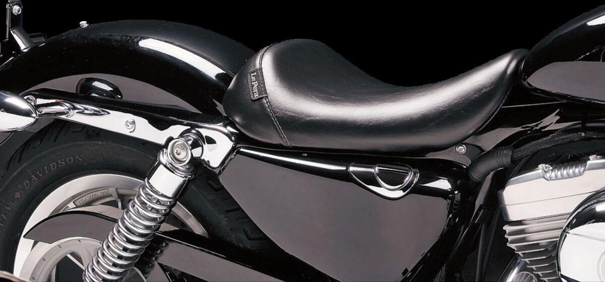LF-006 - LE Pera Bare Bones Solo Seat For Harley Davidson XL1200C 2004-2020 Smooth 11 x 15" - Black