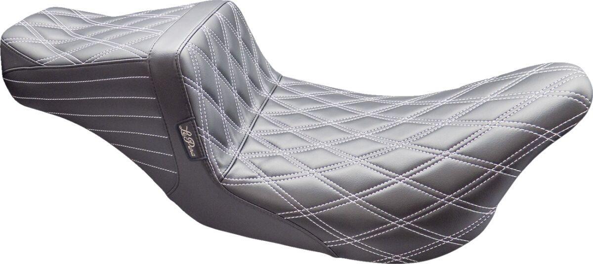 LK-587DD-TTM - LE Pera Tailwhip Seat For Harley Davidson FLH 1868 ABS 2021 Double Diamond - Black/Grey