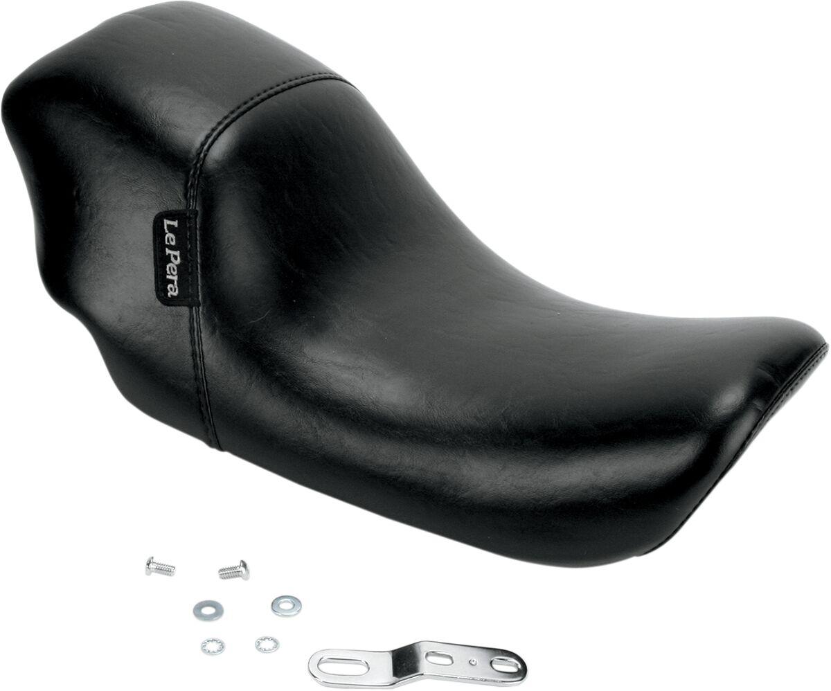 LKU-001 - LE Pera Bare Bones Solo Seat For Harley Davidson FLD 1690 2012-2013 Plain - Black