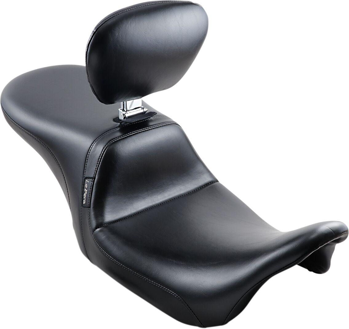 LK-567BR - LE Pera Daytona 2 Up Seat With Backrest Pad For Harley Davidson FLHR 1584 2008-2011 Smooth - Black