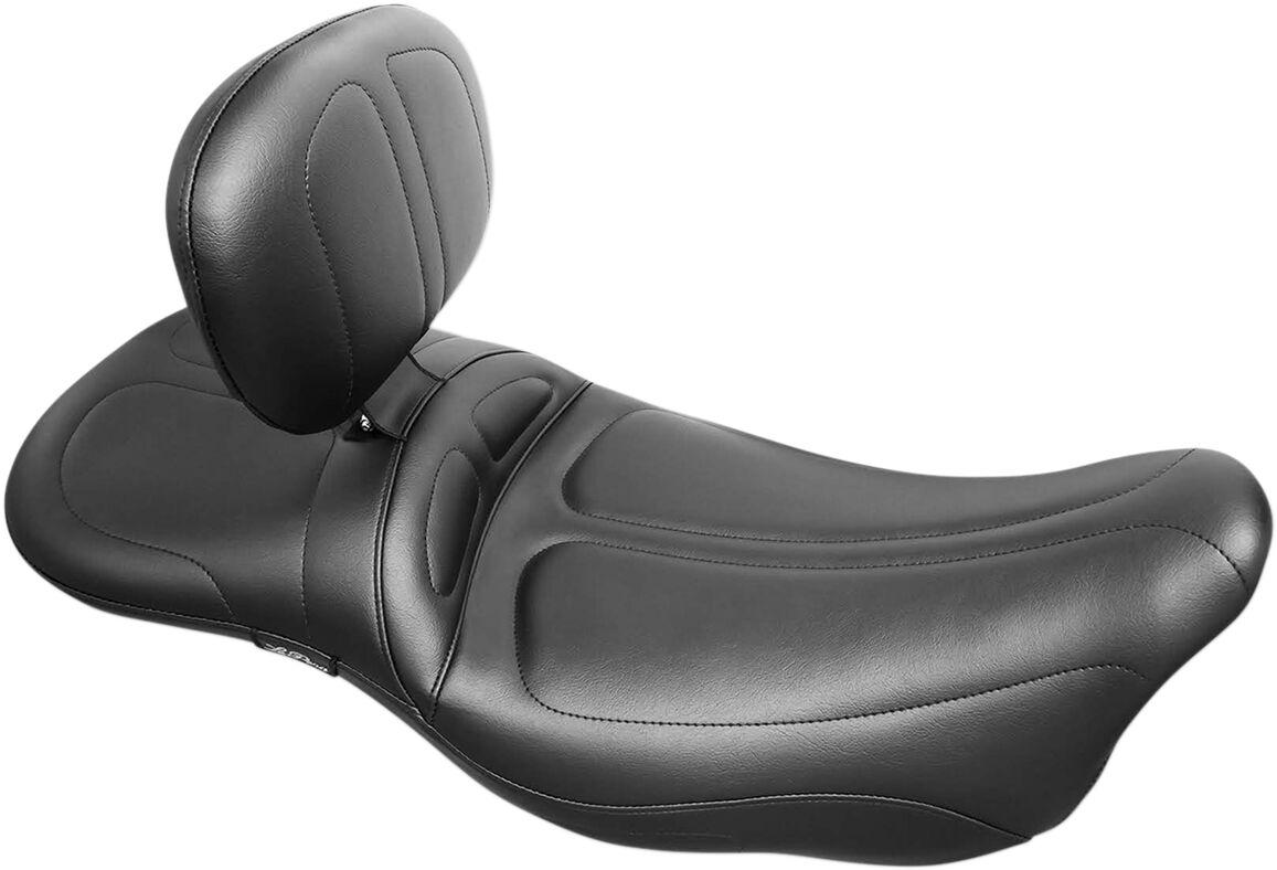LK-957DLTBR - LE Pera Maverick Daddy Long Legs Seat With Backrest For Harley Davidson FLH 1868 ABS 2021 Stitched - Black