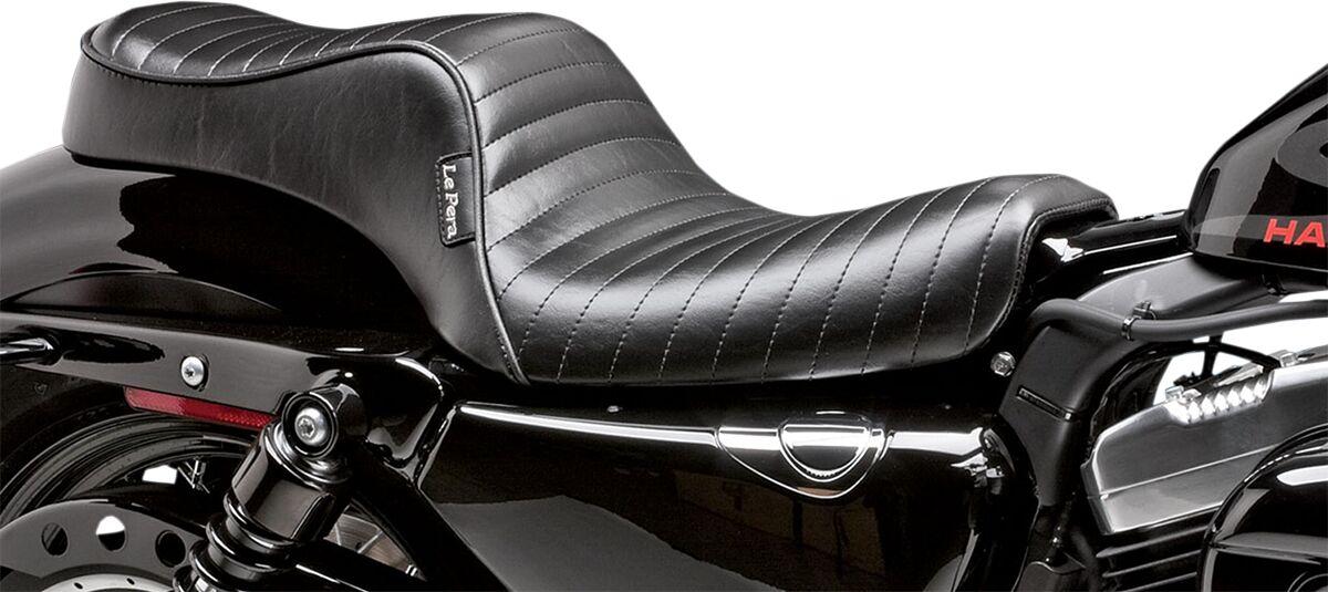 LK-026PT - LE Pera Cherokee Seat For Harley Davidson XL1200C 2004-2020 Pleated - Black
