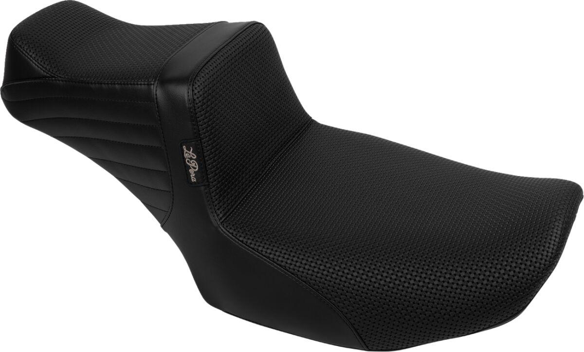 LV-587DLBW - LE Pera Tailwhip Daddy Long Legs Seat For Harley Davidson FLHX 1750 ABS 2023 Basketweave - Black