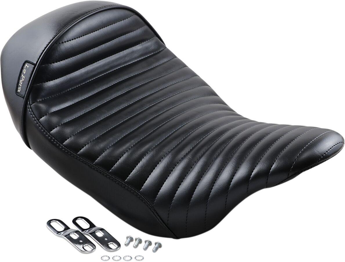 LK-427PT - LE Pera Stubs Cafe Seat For Harley Davidson FLHR 1584 2008-2011 Pleated - Black