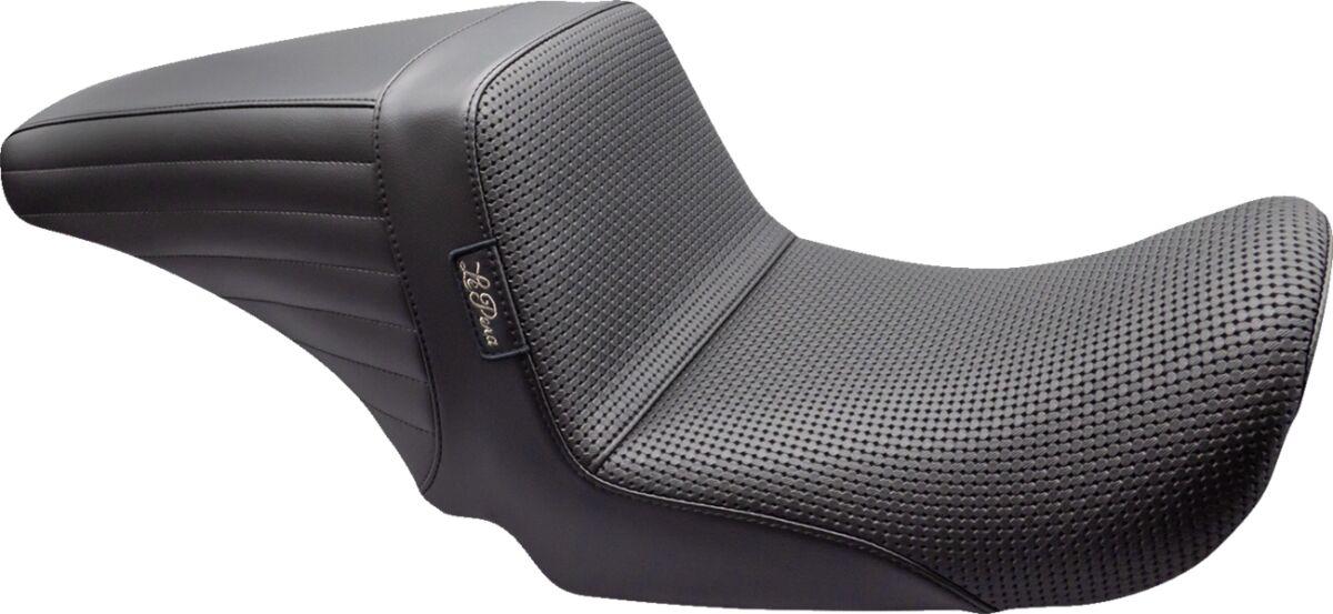 LKU-591BW - LE Pera Kickflip Up Front Seat For Harley Davidson FLD 1690 2012-2013 Basketweave - Black