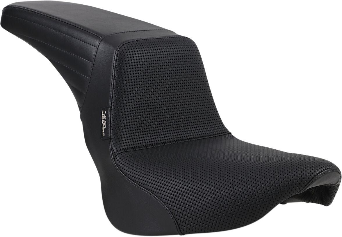 LGYR-590BW - LE Pera Kick Flip Biker Gel Seat For Harley Davidson FLSB 1750 ABS 2018-2024 Basketweave - Black