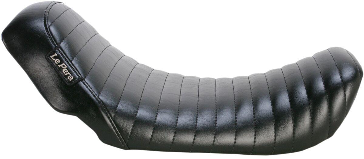 LK-001PT - LE Pera Bare Bones Solo Seat For Harley Davidson FLD 1690 2012-2013 Pleated - Black