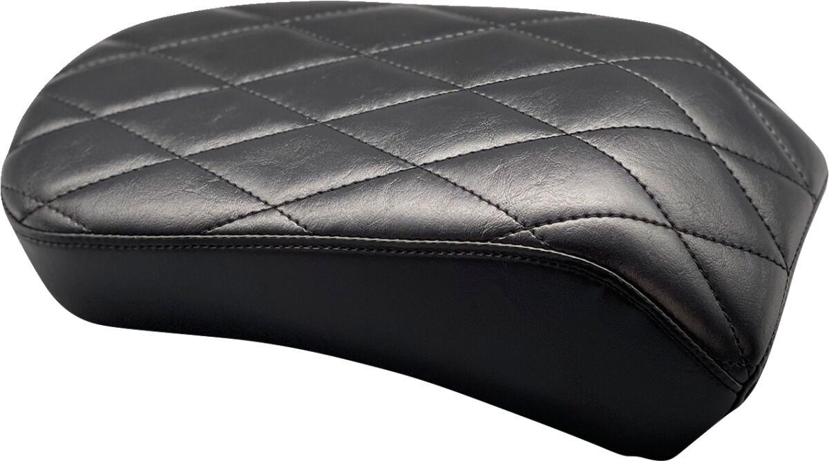 LYB-007PDM - LE Pera Bare Bones Series Pillion Pad For Harley Davidson FLFB 1750 ABS 2018-2020 Diamond Black Stitch - Black
