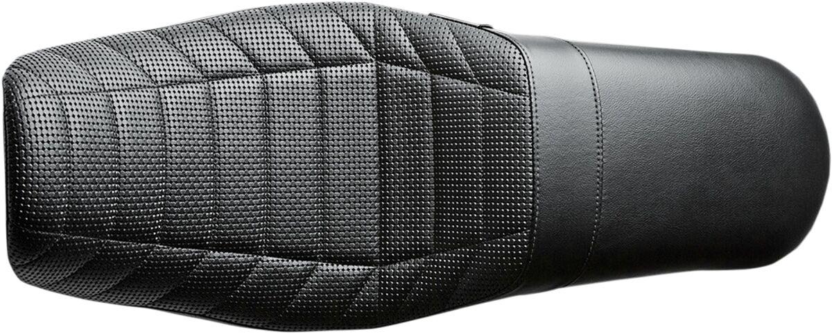 LK-512TRKPT - LE Pera Daytona Sport Seat For Harley Davidson FLD 1690 2012-2013 Flat Track Stitch - Black