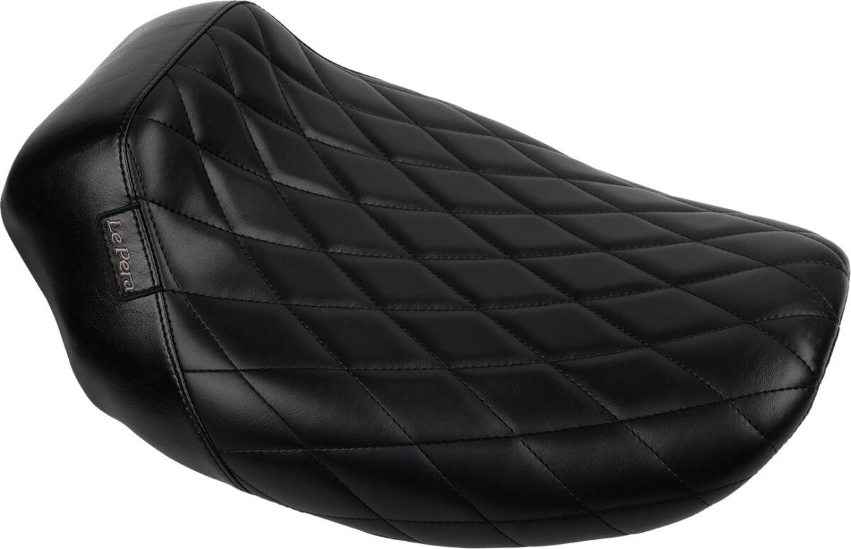 LV-005DM - LE Pera Bare Bones Solo Seat For Harley Davidson FLHX 1750 ABS 2023 Diamond Stitch - Black