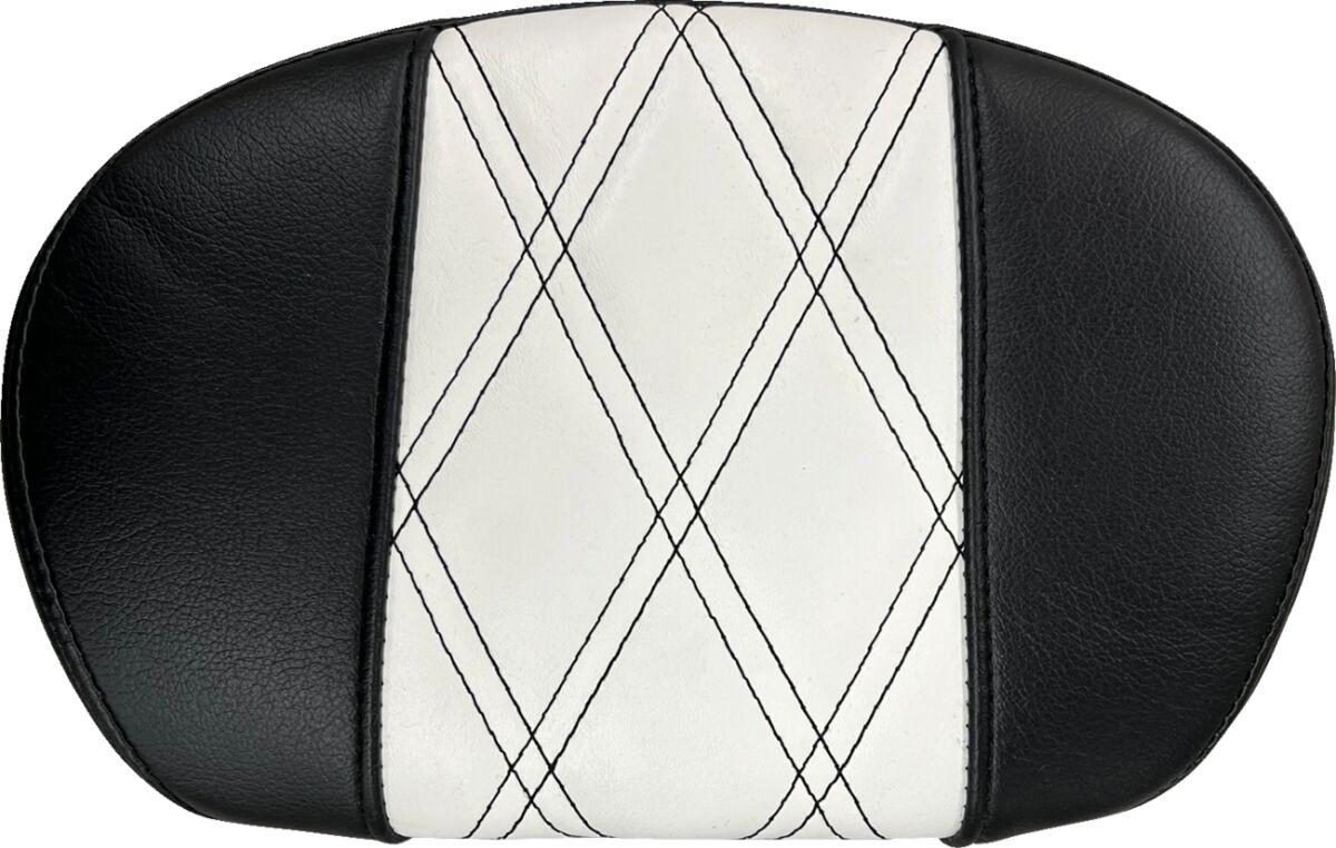 L-SBP02GT/HR1 - LE Pera Sissy Bar Pad For Harley Davidson FLDE 1750 ABS 2018-2020 GT 1/HR 1 Inlay 17.15 cm (6-3/4") - Black/White