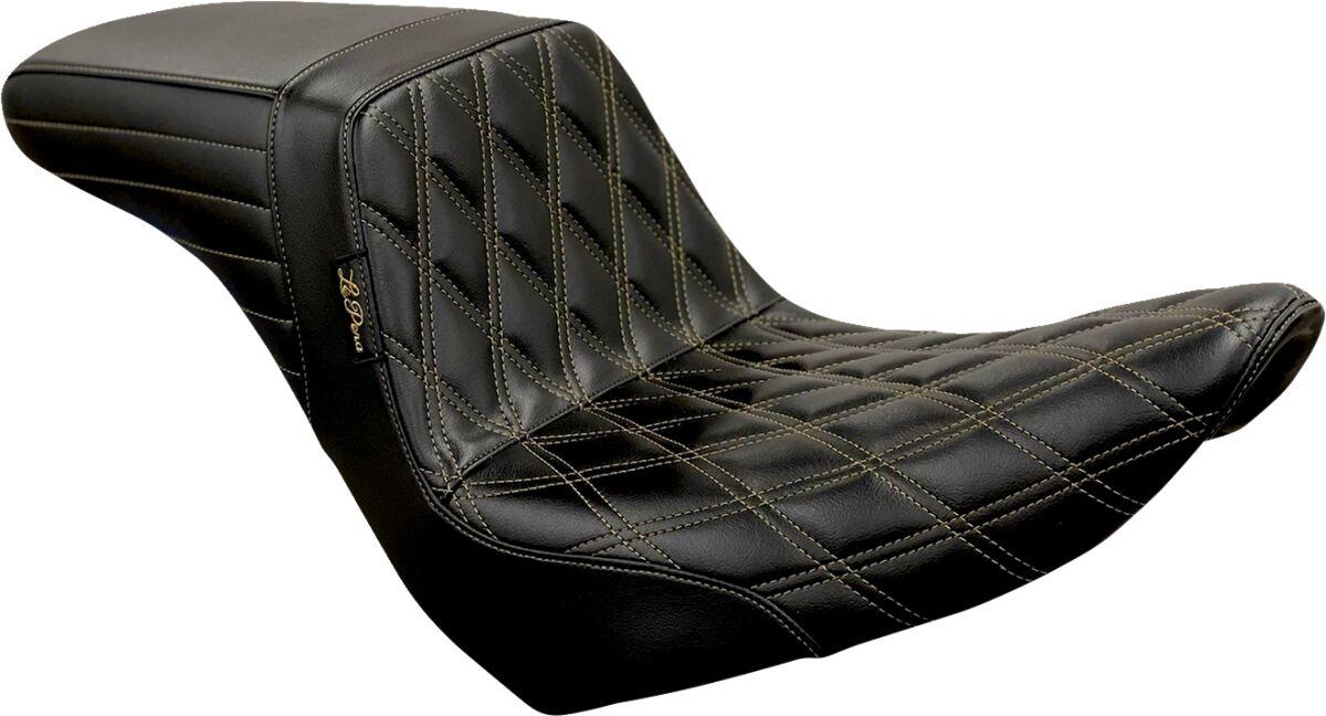 LYR-590DD-CHET - LE Pera Kickflip Seat For Harley Davidson FLSB 1750 ABS 2018-2024 Double Diamond - Black