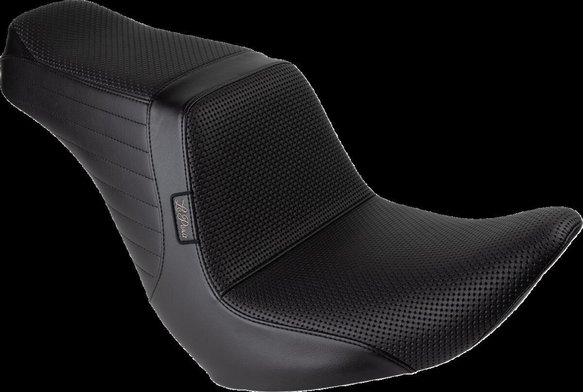 LYRU-580BW - LE Pera Tailwhip Up Front Seat For Harley Davidson FLSB 1750 ABS 2018-2021 Basketweave - Black