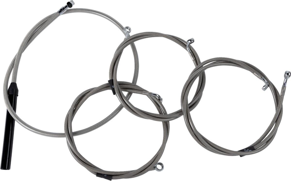 LA-8059KT2-08 - LA Choppers Handlebar Cable/Brake Hose Kit For Harley Davidson FLHRXS 1868 ABS 2024 Standard - Clear-Coated