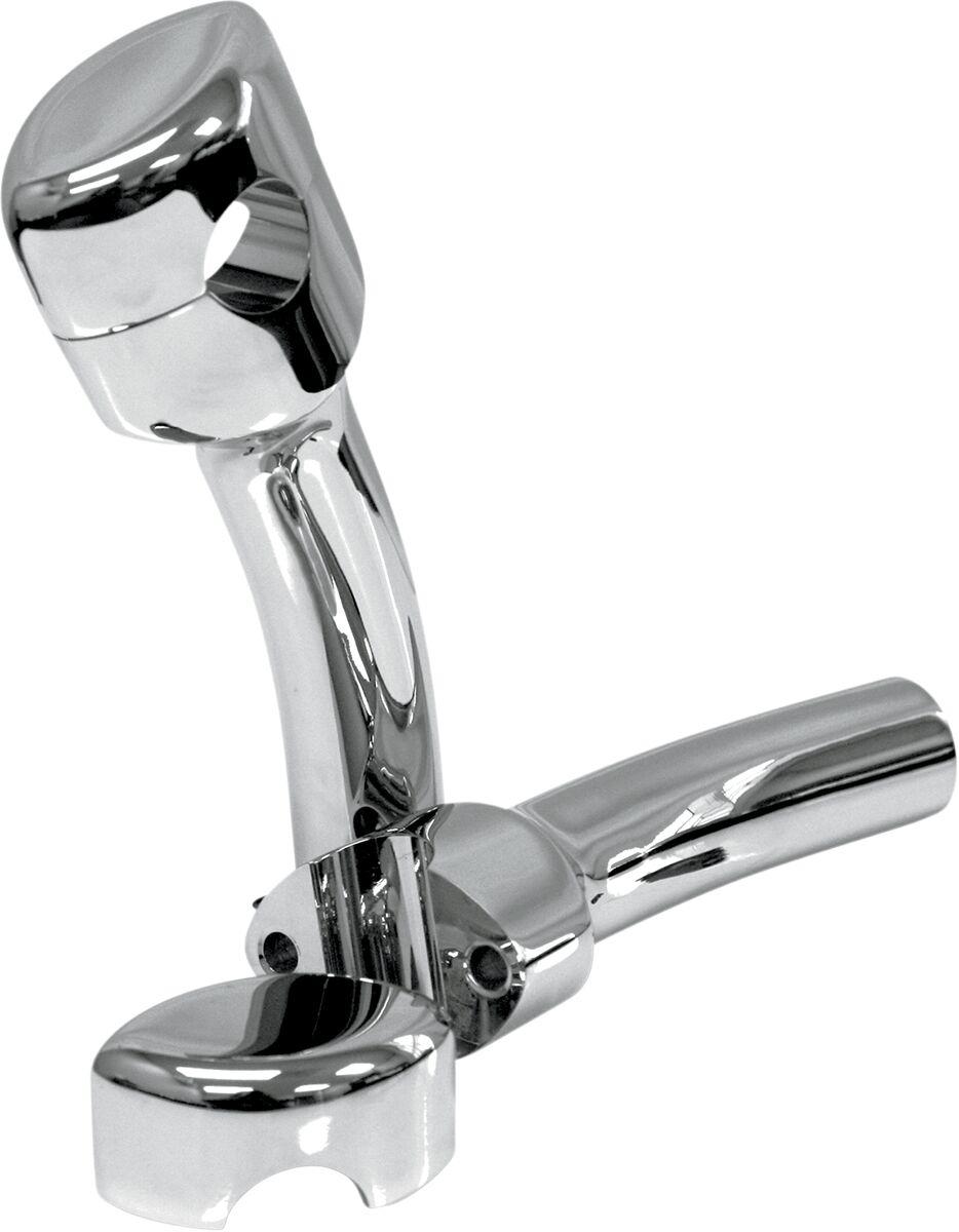 LA-7406-05 - LA Choppers Hefty Smooth Handlebar Risers for 1-1/4" Handlebars For Suzuki C 50 2005-2025 14 cm (5-1/2") - Chrome