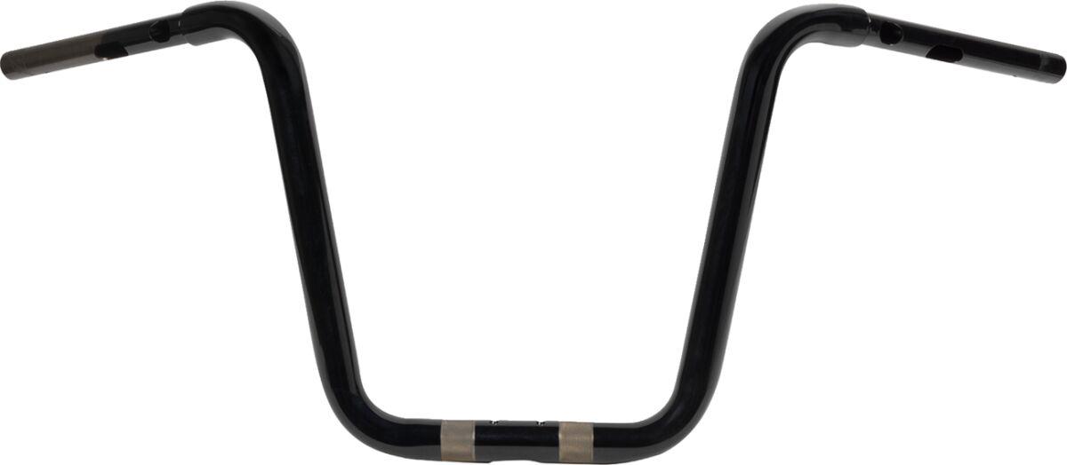 LA-7348-12B - LA Choppers Twin Round Handlebar For Harley Davidson FLTRK 1868 ABS 2024 30.5 cm (12") - Black