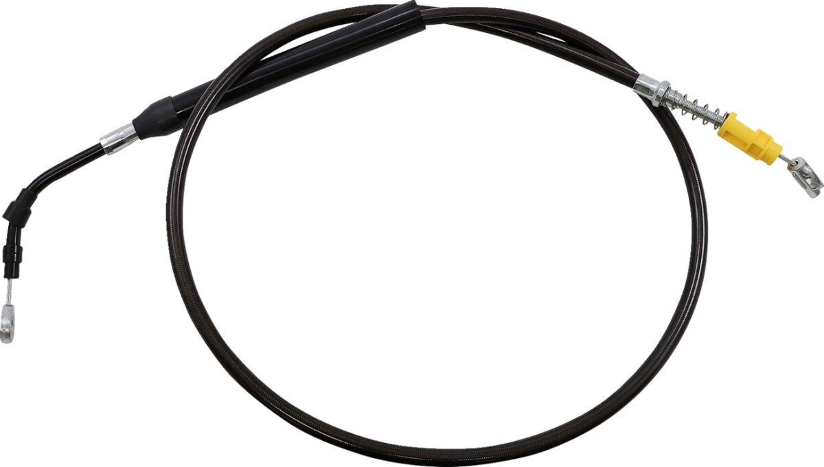 LA-8058C16M - LA Choppers Midnight Braided Clutch Cable For Harley Davidson FLHR 1750 ABS 2021-2022 15" - 17" - Black