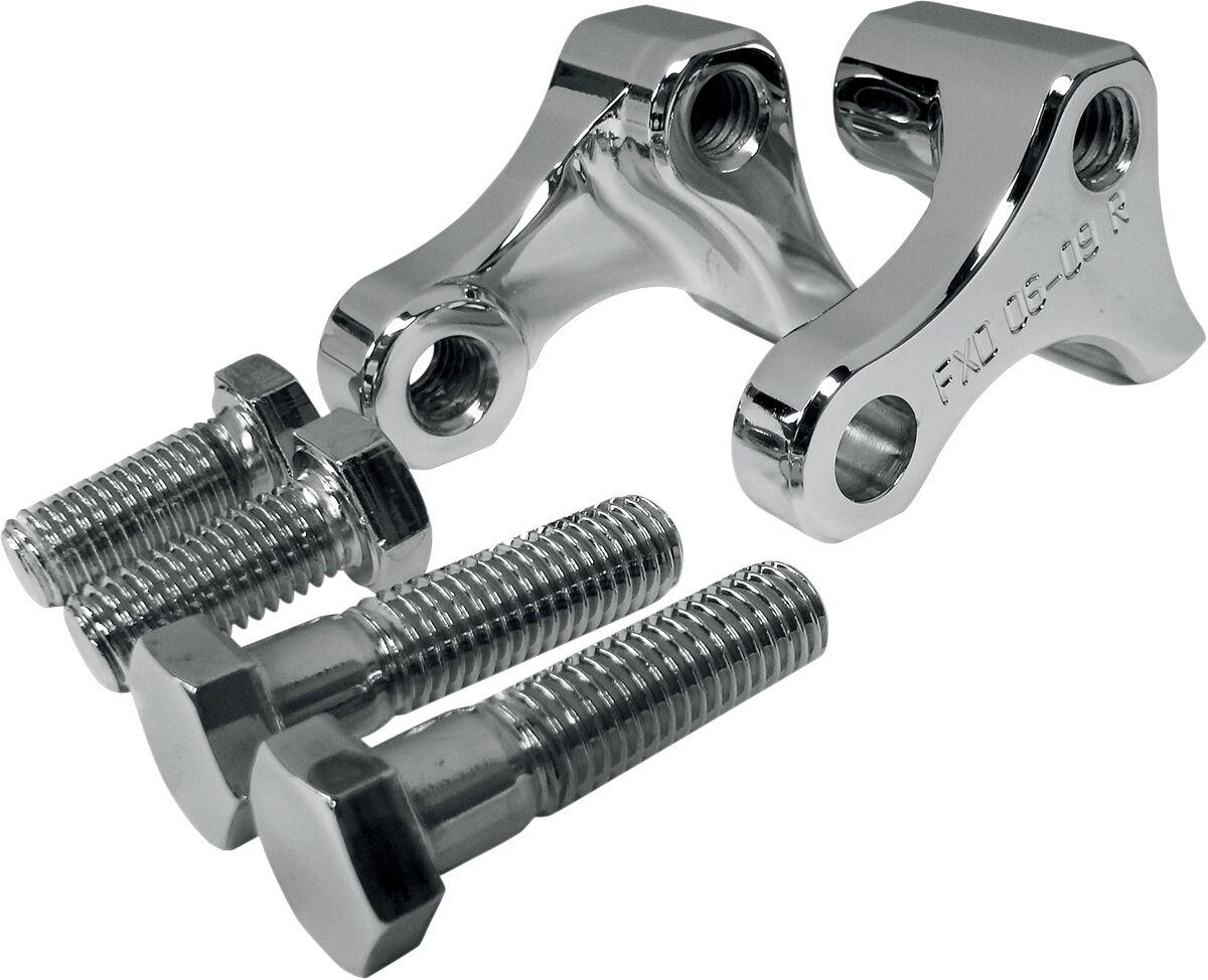 LA-7590-02 - LA Choppers Rear Lowering Kit For Harley Davidson FXD 1584 2007-2010 Rear Lowers 25.40 mm (1.00") - Chrome