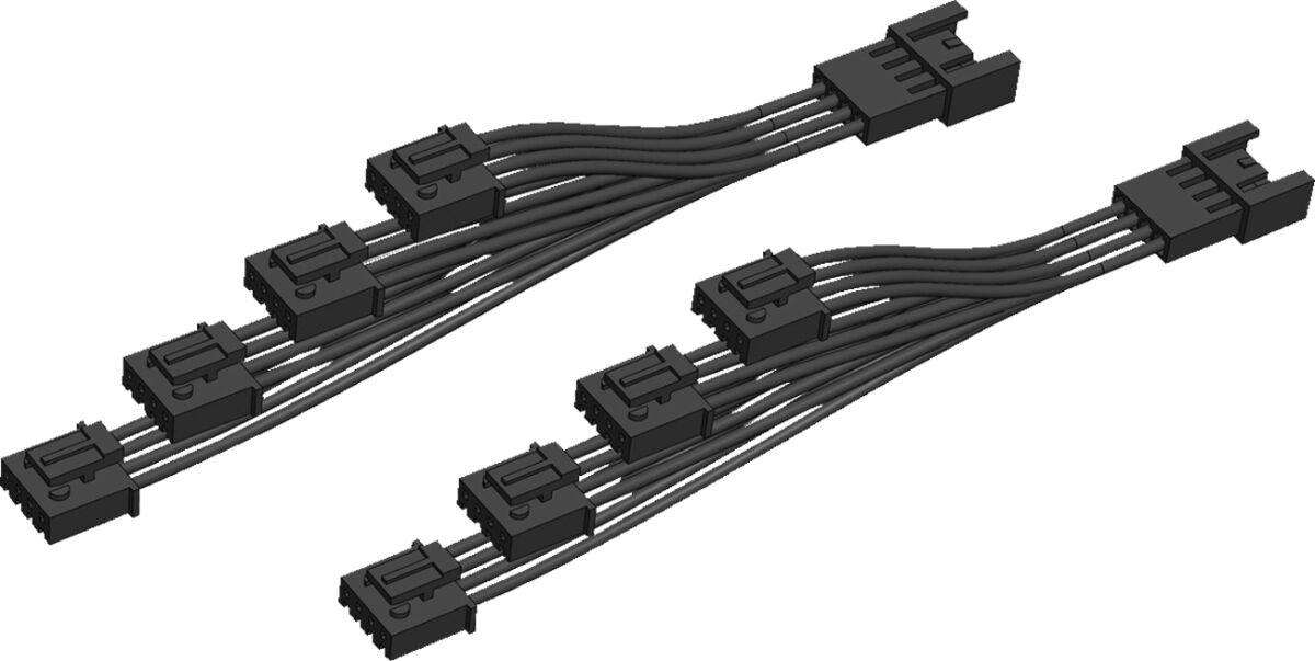 40094 - Ciro 4 Way Rear Lighting Y-Splitter For Harley Davidson FLD 1690 ABS 2014-2016 - Black