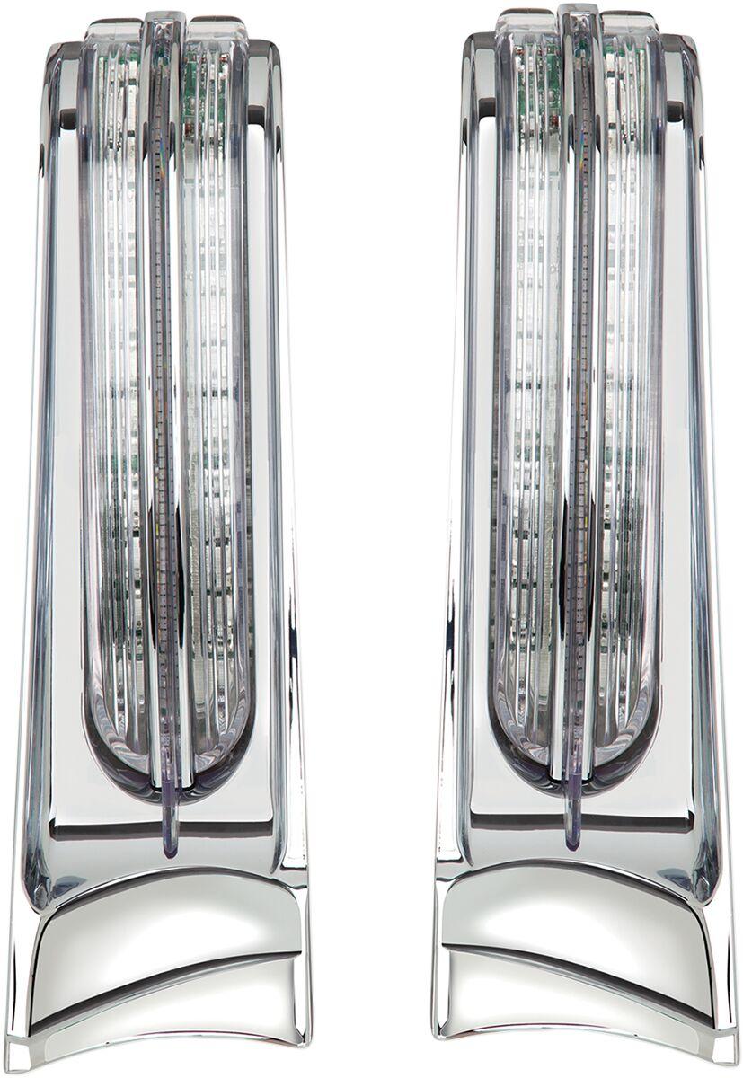 40002 - Ciro Filler Panel Lights For Harley Davidson FLH 1868 ABS 2021 Rear Clear Chrome