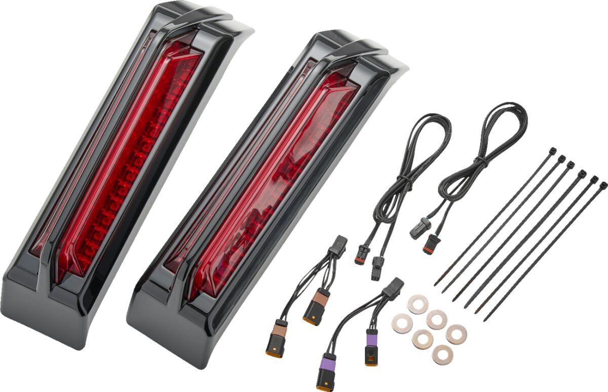 42053 - Ciro Filler Panel Tail Lights For Harley Davidson FLHX 1923 ABS 2024-2026 Red Black