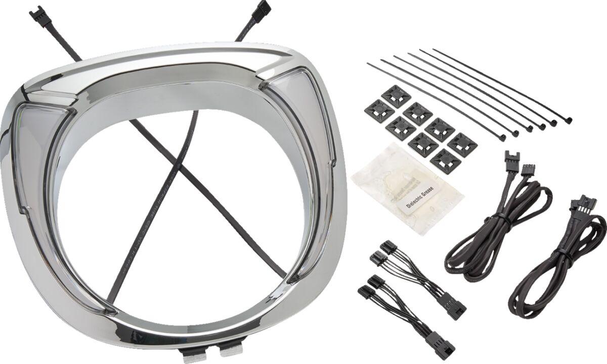 46205 - Ciro Headlight Bezel For Indian Chieftan 108 ABS 2025-2026 Chrome Clear