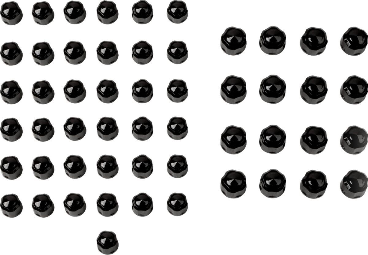70022 - Ciro Engine Bolt Cover Caps For Harley Davidson FLDE 1750 ABS 2018-2020 - Black