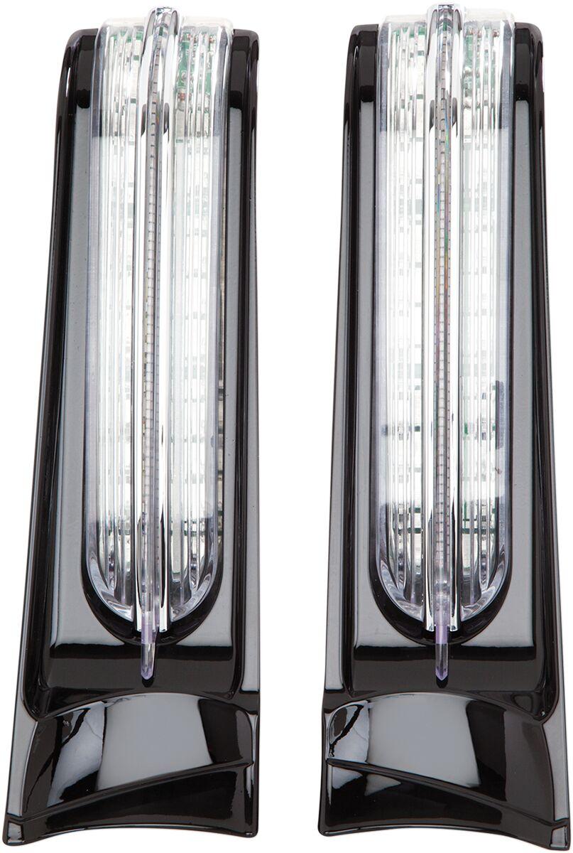 40003 - Ciro Filler Panel Lights For Harley Davidson FLH 1868 ABS 2021 Rear Clear Black
