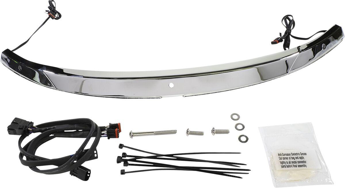 11000 - Ciro Steel Windshield Trim For Harley Davidson FLH 1868 ABS 2021 Chrome Clear