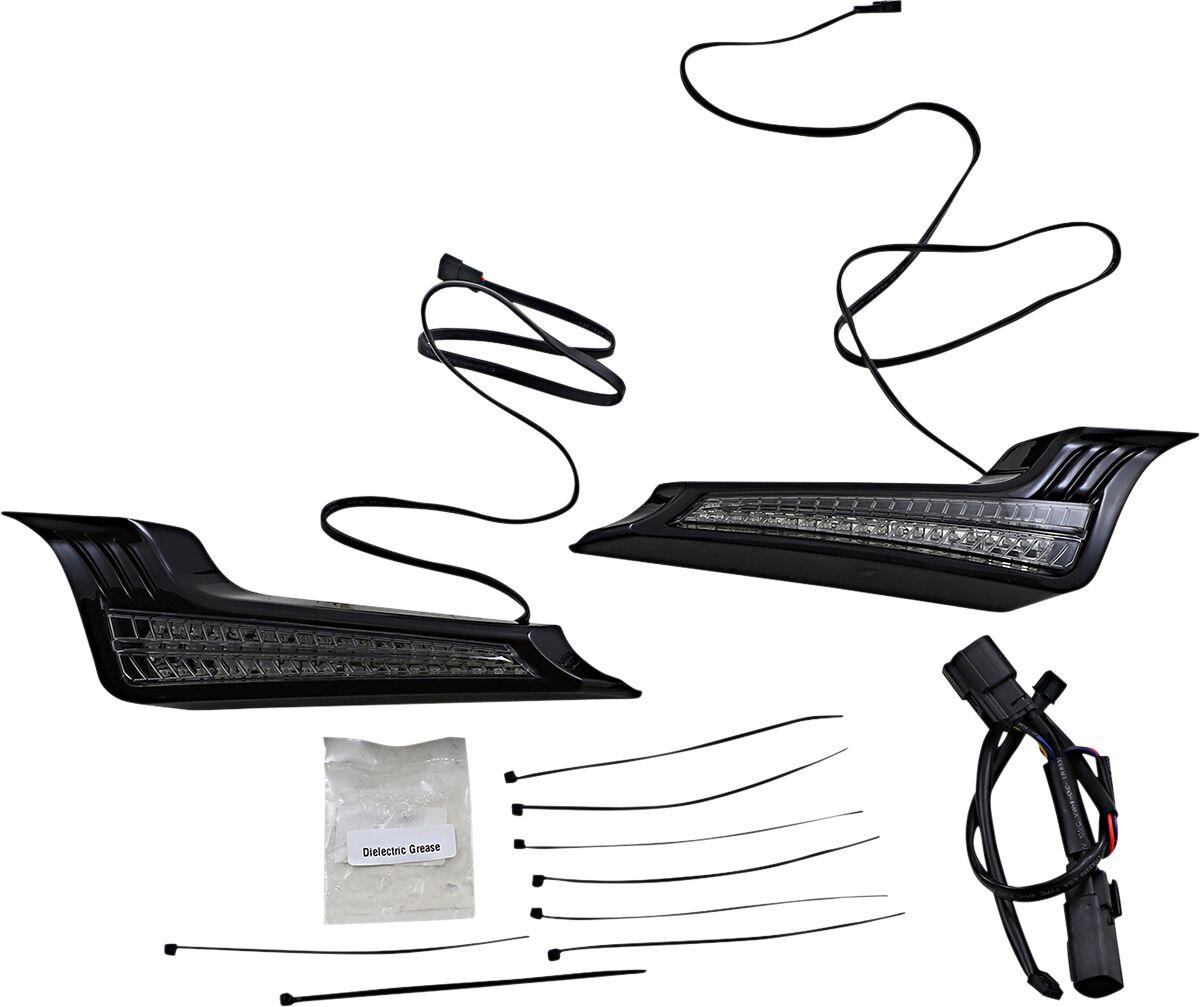 40046 - Ciro Filler Panel Lights For Harley Davidson FLHRXS 1750 ABS 2017-2018 Rear Smoke Black